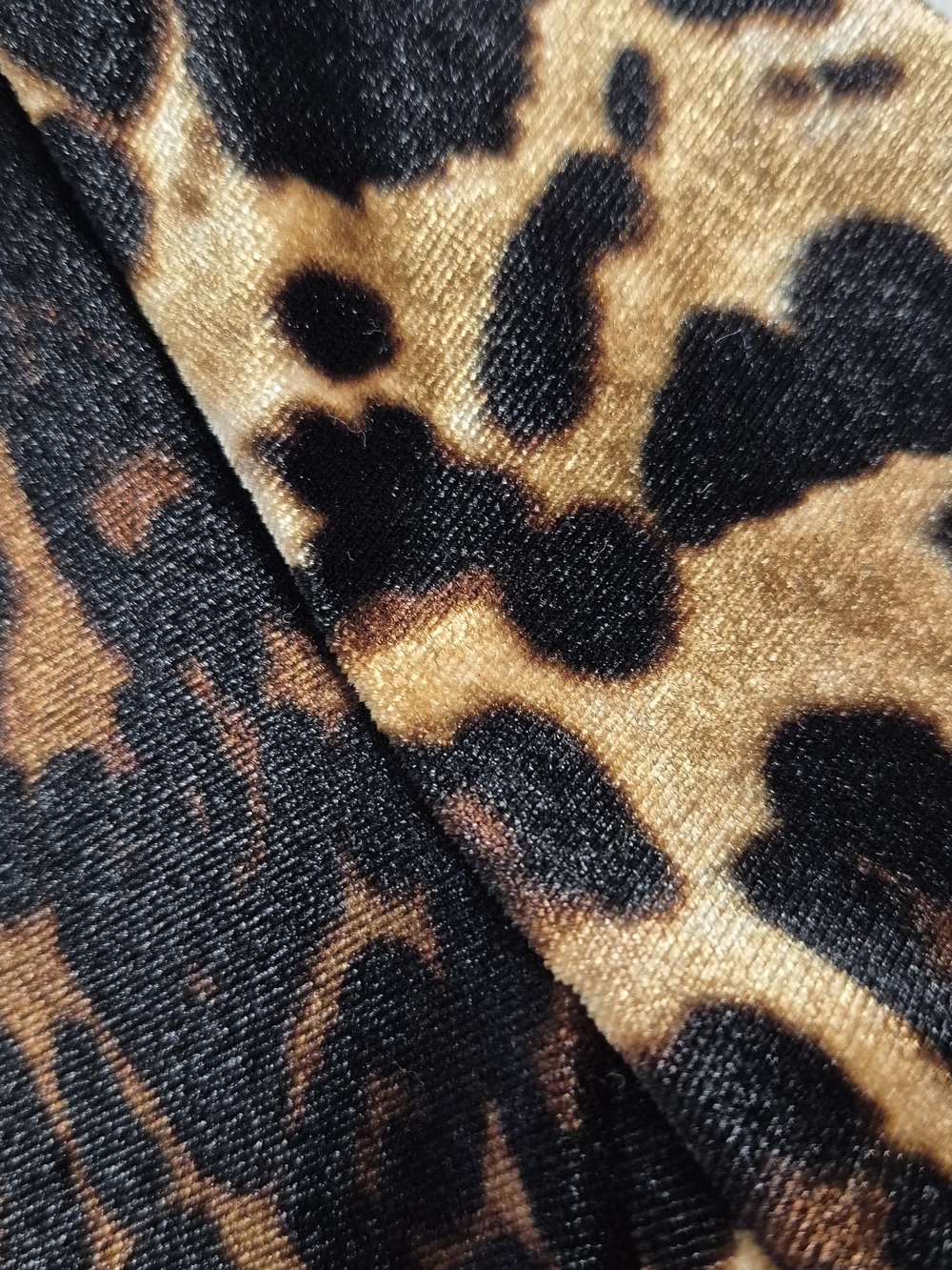 Design Today's by Song & Sung Vintage (Med) Velvet Leopard Blazer Modern Size XS - Picture 13 of 16